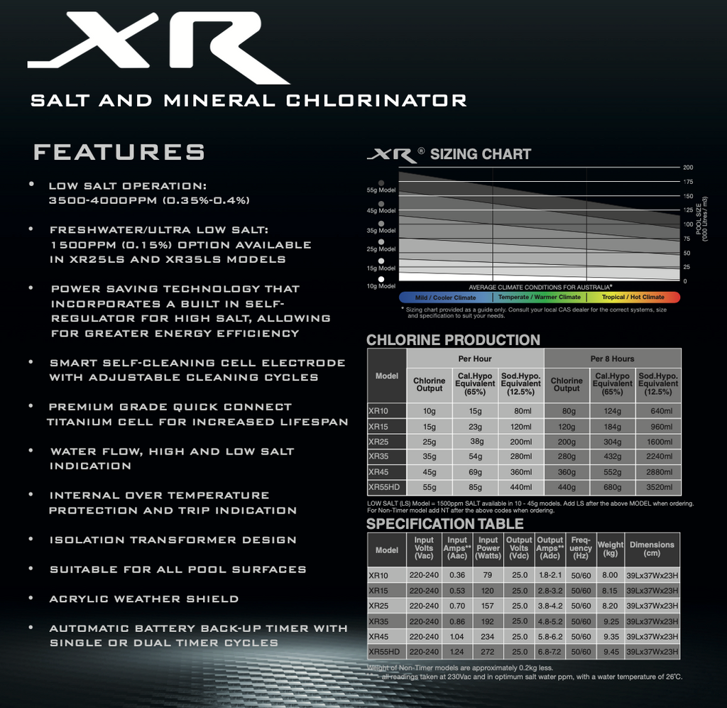 XR Salt and Mineral chlorinator product photo